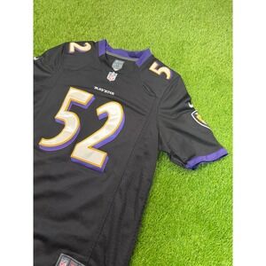 Nike Baltimore Ravens Ray Lewis 52 On Field Jersey Black Mens Medium Stitched